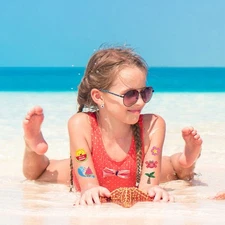 10pcs Glittering Tattoo Sticker Animal Shape Waterproof Glitter Temporary Type 1