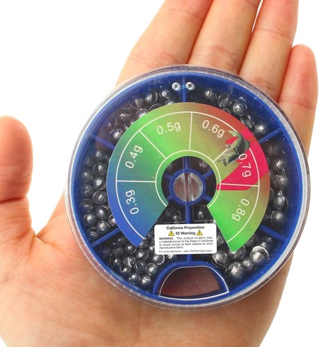 117 Pezzi Pesi da Pesca Affondatori Kit: Durevole e Rimovibile Split Shot per Tutti... - Foto 6 di 9