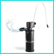 15W Aquarium Filter 2 Stages 238 GPH 900L/h for Up to 70 Gallon Fish Tank, Su...