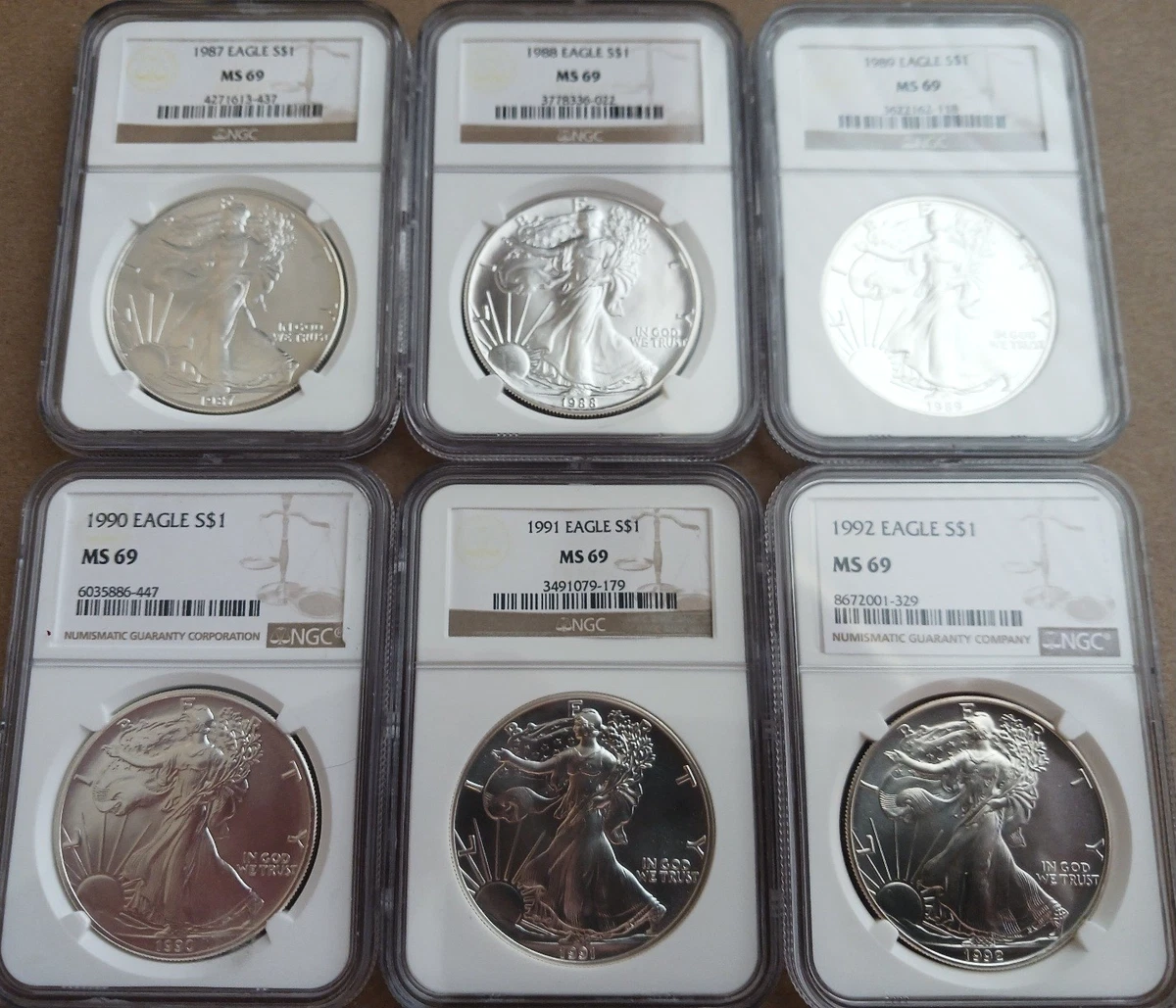 1987 MS 69 Graded American Eagle Silver Bullion Coins for sale | eBay