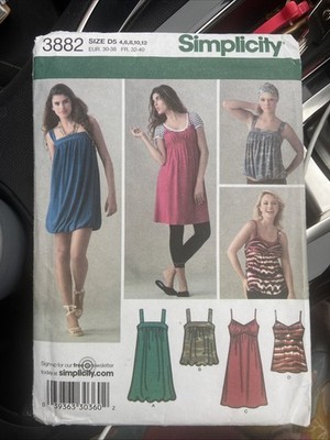 Simplicity 3882 Misses Strickkleid/Top Gr. D5 4 -12 ungeschnitten