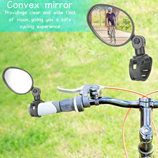 2Pcs Bike Mirror Rotaty Round MTB Road Handlebar Bicycle Rear View Glass Cycling