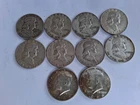 90% Silver Franklin Half Dollars - Lot of 10 - $5 Face Value