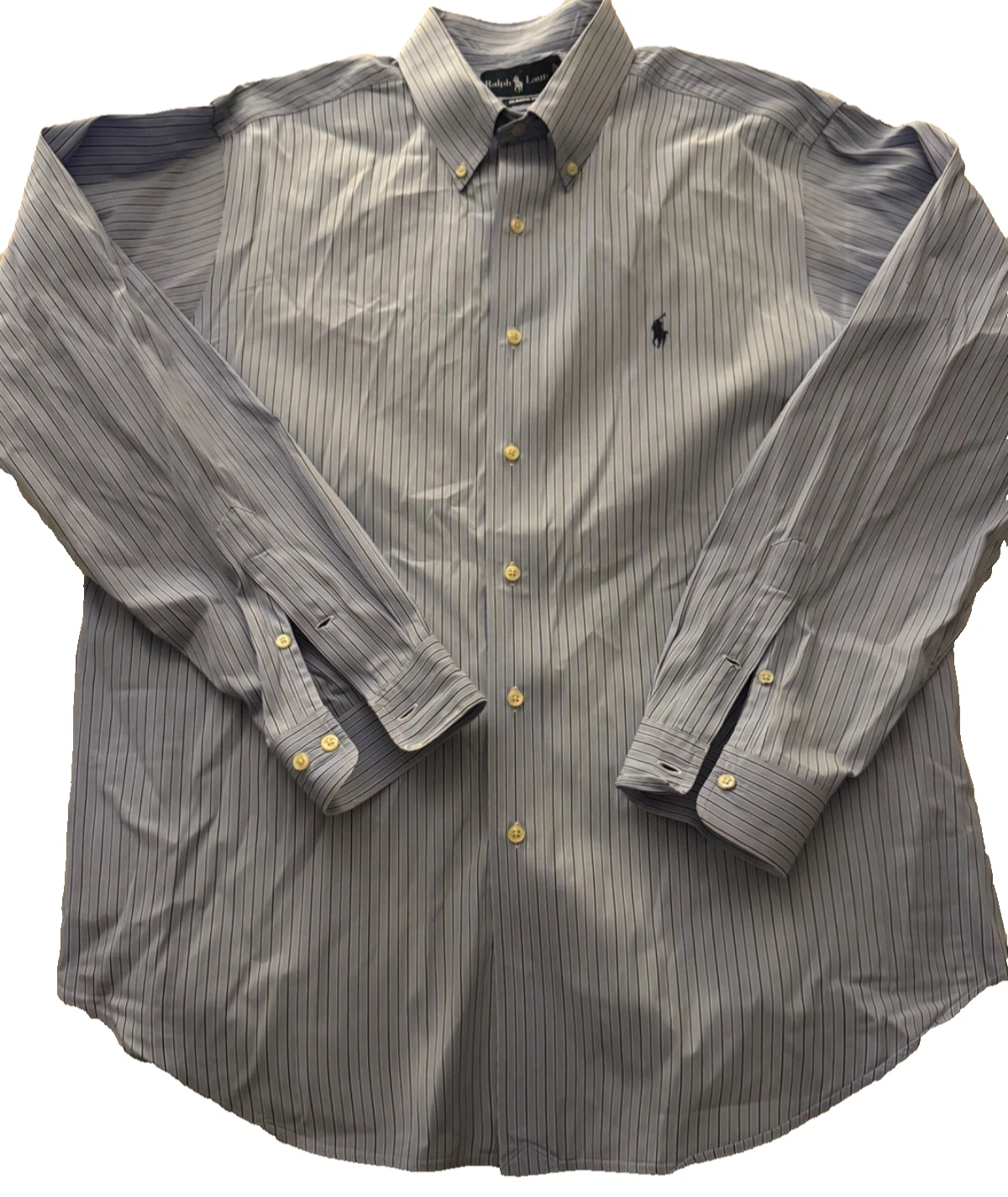Polo Ralph Lauren Men's 17/34/35 Classic Fit blue button down shirt navy Pony
