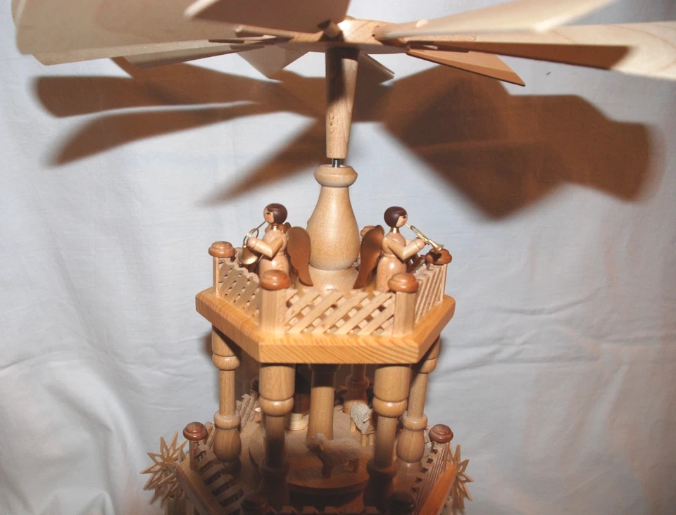 | PYRAMIDE |   2-stöckig / Christi Geburt / elektr. Beleuchtung u. Antrieb / OVP - Bild 4 von 4