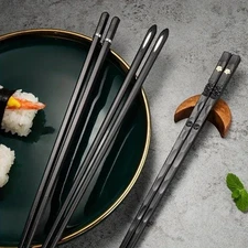 5 Pcs,Alloy Chopsticks - Glass Fiber Polymer, Good Toughness, Heat-Resistant