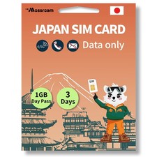 Prepaid Japan SIM Card - 1GB Daily for 3 Days, High-Speed 4G/5G LTE, No Restrict