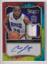 NBA CARL LANDRY AUTO 2014 15 PANINI SELECT JERSEY Autograph Prizm Tie Dye SIGNAT