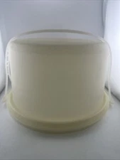VTG Tupperware -Round Cake Taker Carrier #683 w/ Lid #684 & Handle #624 -