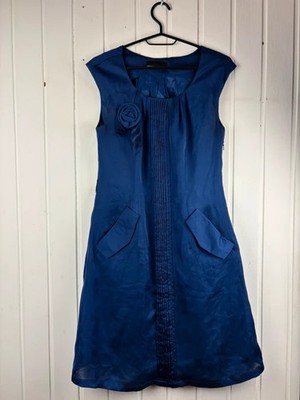 Vero Moda Damen Kleid Blau Gr. S 36 Etui Ärmellos Elegant Sehr gut  #G5/37