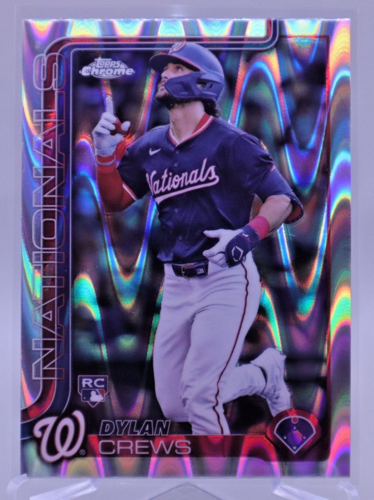2025 Topps Chrome #146 Dylan Crews RC Raywave Refractor K012