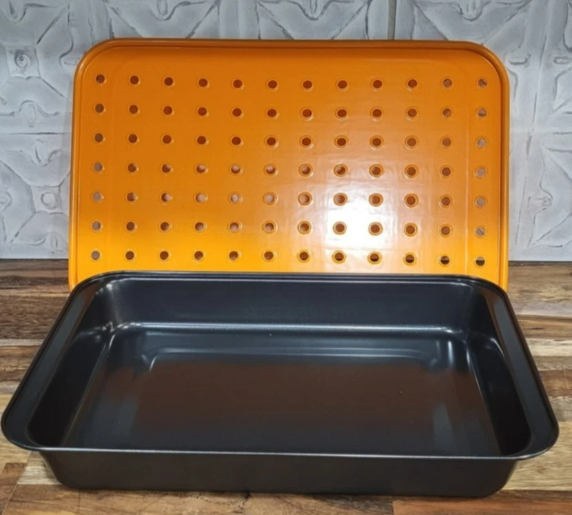 2 Pc. Set Technique Orange Silicone Baking Roasting Boards & Roasting Pan
Opens in a new window or t