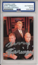 1998 Comic Images Promo Card Jerry Springer Show Signed RC Card PSA DNA COA