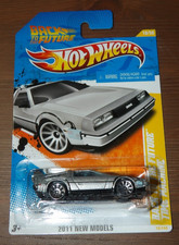 2011 Hot Wheels New Models - Back to the Future Time Machine DeLorean - Silver