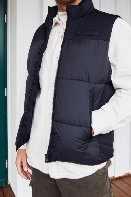 Tommy Hilfiger Gilet sans Manches Noir 2XL Veste Puffer Homme - Photo 2/3