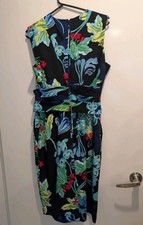 Country Road Dress Women's Size 12 Tropical Print Shift Party Cocktail Work