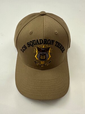 The Corps LCS Squadron Three Logo Beige Baseball Cap Hat One Size