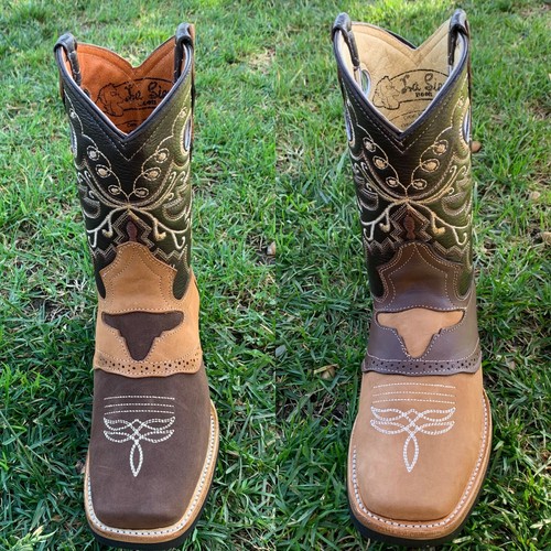 Botas de vaquera rodeo occidental para mujer marrones botas vaqueras de dama | eBay