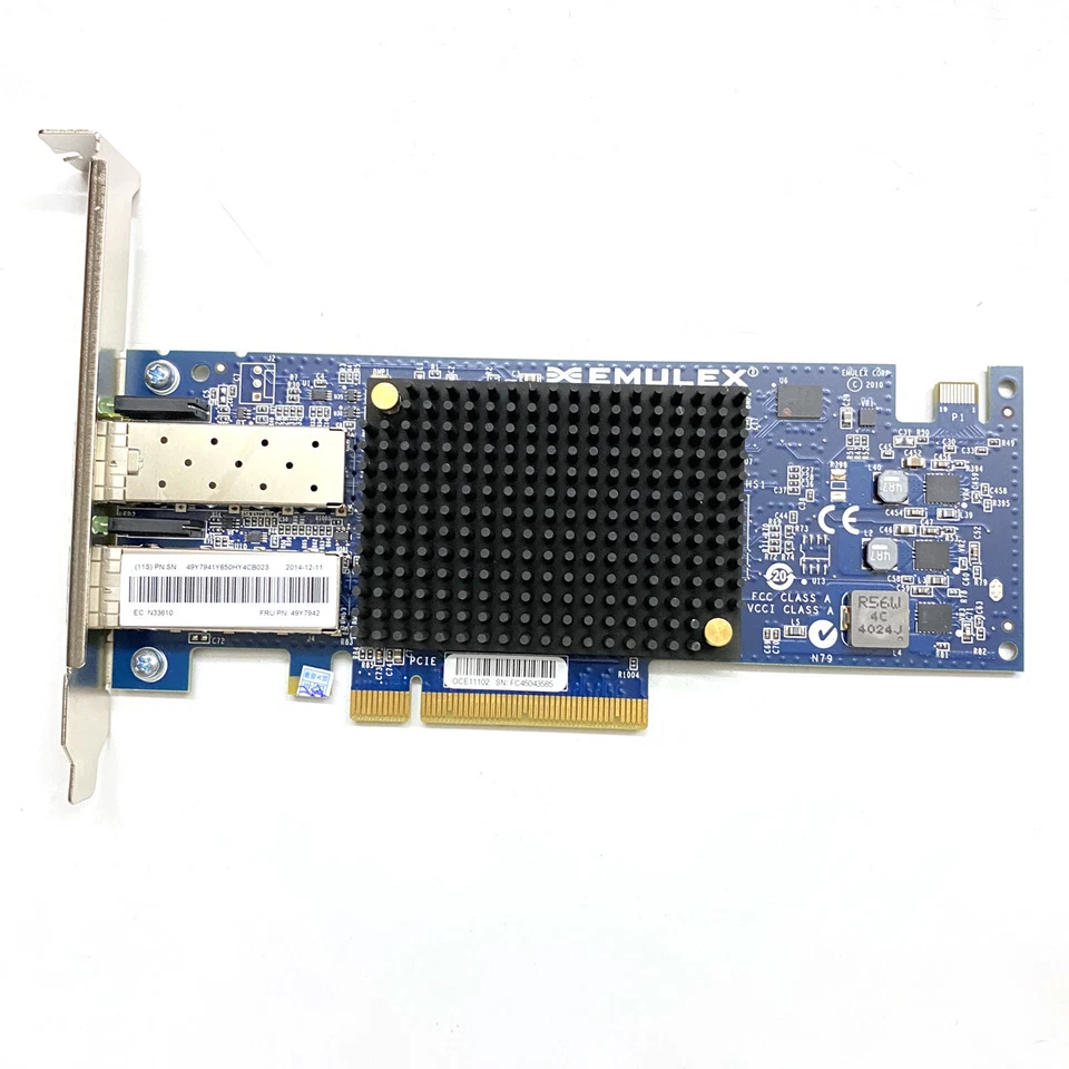 IBM 49Y7942 49Y7941 Emulex SFP+ 10GB Gigabit Ethernet Virtual Fabric Adapter - Image 2 of 4