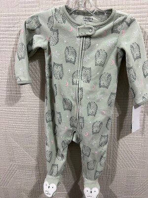 child of mine girls owl fleece sleeper sizes 0/3 months and 6/9 months new