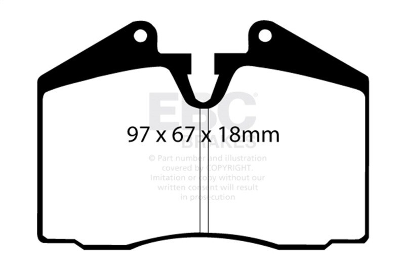 EBC FITS 1989-95 Ferrari 348 3.4 Redstuff Front/Rear Brake Pads (Axle Set Only)