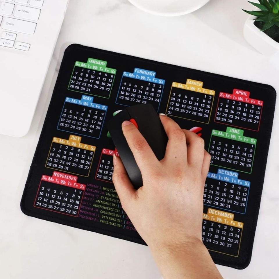 Nonslip 2024 Calendar Mouse Pad 2024 Calendar Game Keyboard Pad Home