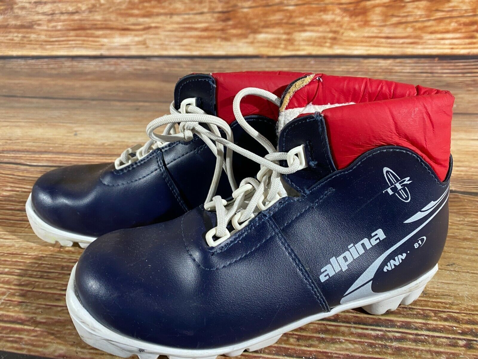 SALOMON Scarponi da sci di fondo nordico Alpina 80 per bambini taglia EU34 US3 per NNN A 446