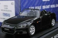 EBBRO 43043 SCALA 1:43 HONDA S2000 AP1 MODELLINO AUTO PRESSOFUSO BERLINA NERO METALLIZZATO