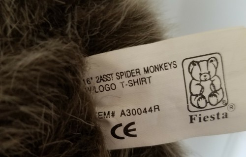 Fiesta Ringling Bros Barnum Bailey Circus Hanging Plush Spider Monkey Rare Logo - Picture 8 of 9