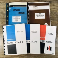 International TD-8E Crawler Tractor Service Parts Operators Manual Set Catalog
