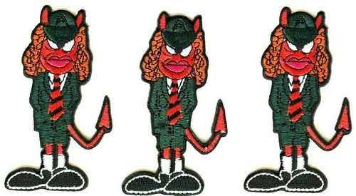 AC/DC Angus Set of 3 Patches [Memorabilia] Logo Emblem Devil Horns ACDC ...