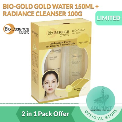 BIO ESSENCE BIO-GOLD GOLD WATER 150ML + RADIANCE CLEANSER 100G