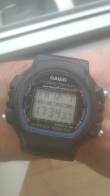Vintage Casio DW-280 MODULE 1000 KOREA P /2 Chronograph Watch MONTRE UHR 200M