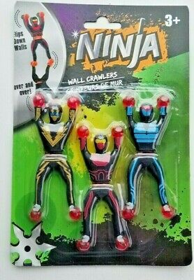 Ninja Wall Crawlers. 1 Pack of 3 Ninjas. Fun for Ages 3+ | eBay