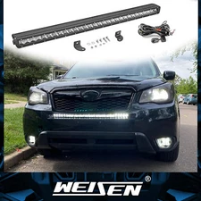 31" 150W LED Light Bar Lower Bumper Grille +Wiring For 2016-2018 Subaru Forester