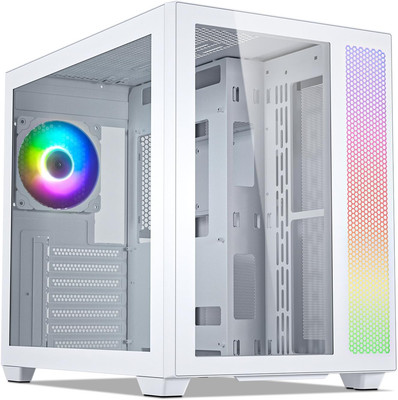 AL700 Mid-Tower ATX White PC Case Dual Tempered Glass Panel Top & Side 360Mm Rad