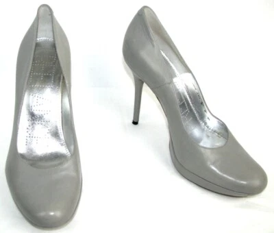 FREE LANCE Pumps Absätze 11.5 CM Plattform Leder Grau 39.5 Sehr Guter Zustand - Bild 1 von 4