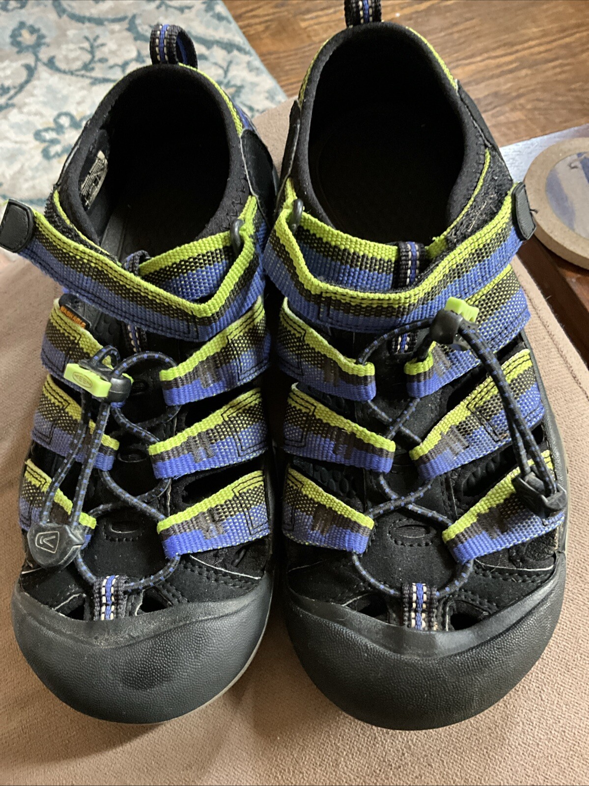 Sandali sportivi Keen Newport H2 nero blu verde impermeabili taglia 4 ottime condizioni