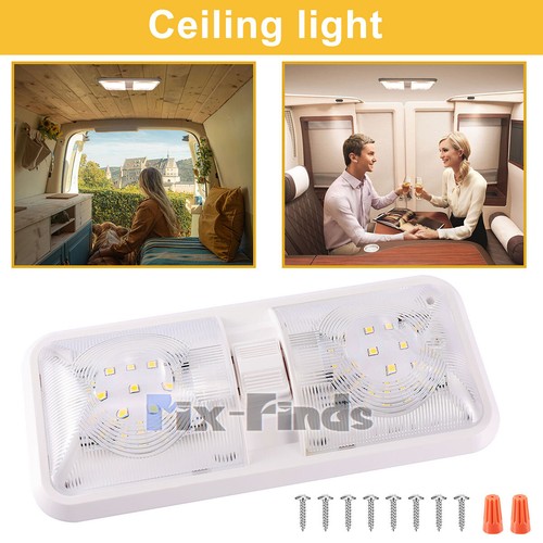 12V Led RV Ceiling Dome Light LED Interior Lighting Car Trailer Camper Motorhome - Picture 8 of 17