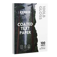 100 Pack of Double-Sided Coated Text Digital C2S Paper