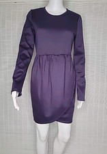 TOBI Purple Tulip Hem Long Sleeve Dress Professional Office Workwear Size Large