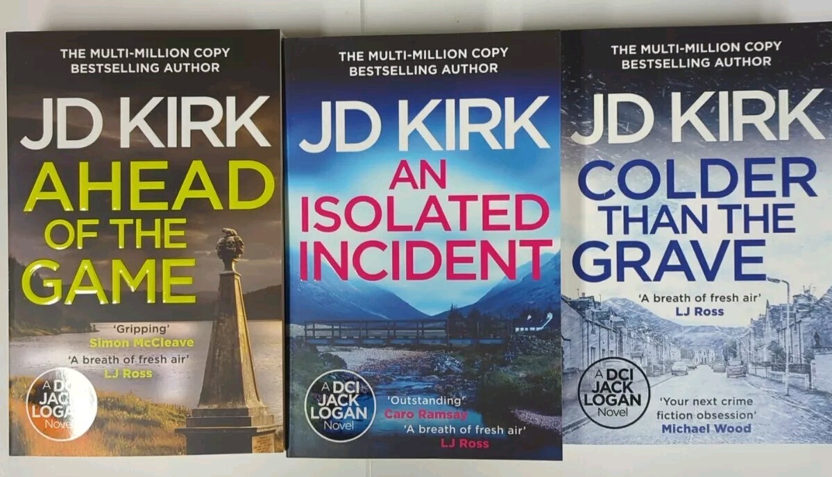 J D KIRK 3 BOOK SET - AHEAD OF THE GAME - ISOLATED INCIDENT + COLDER THAN THE..