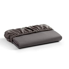 FITTED SHEET Deep Pocket Bed Linen Cotton Crisp King Size Charcoal LINEN HOME