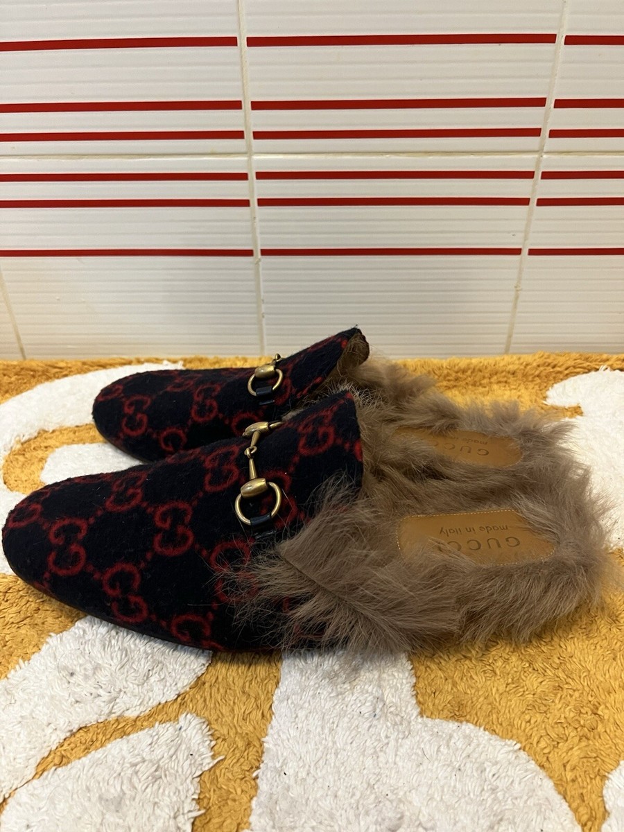 サンダル・ミュール Gucci Princetown Supreme Gg Fabric Mule Gucci Multicolor GG Supreme Blooms Printed Canvas Princetown