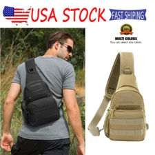 Men's Bag Tactical Sling Backpack Large Capacity for Outdoor Camping Travel Pack