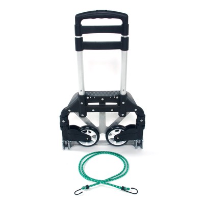 Folding Aluminum Hand Truck Portable Trolley Cart Lightweight Heavy Duty Black