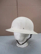 Vintage WWII Office of Civil Defense OCD White Metal Air Raid Helmet Strap Liner