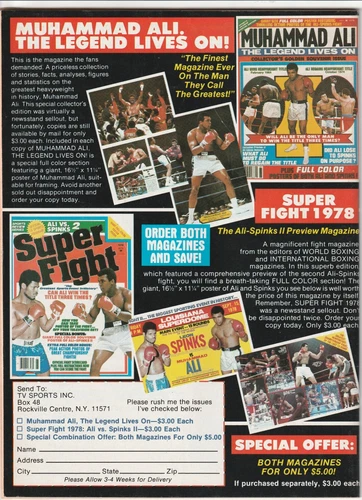 BIG BOOK OF BOXING MAGAZINE RAY MANCINI-LARRY HOLMES BOXING HOFers NOVEMBER 1983 - 画像3/3