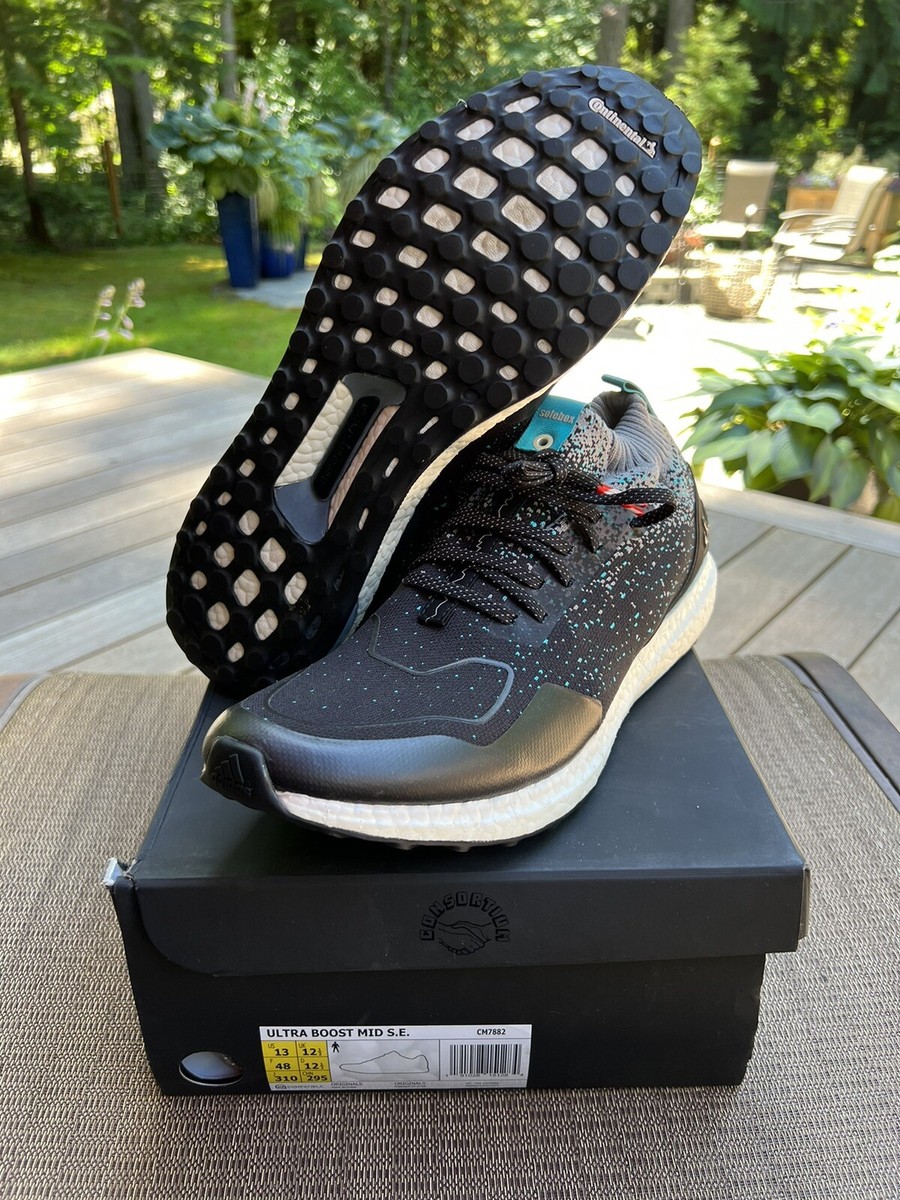 adidas UltraBoost Mid Packer x Solebox sz 13 EUC Core Black  display picture 3