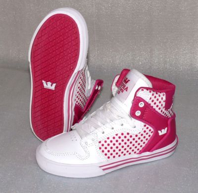 Supra Vaiders S11210K Hi-Cut Mädchen Schuhe Freizeit Sneaker 38 UK4,5 Pink Weiß